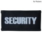 Preview: Security Abzeichen Aufnäher Patch mit Klett Rückenpatch mit weißer Schrift